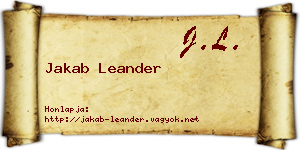 Jakab Leander névjegykártya