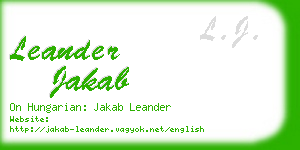 leander jakab business card